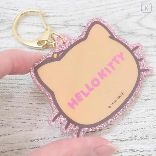 Japan Sanrio Acrylic Keychain - Hello Kitty : Tan Swimsuit Party Wink - 2