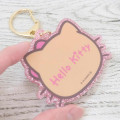 Japan Sanrio Acrylic Keychain - Hello Kitty : Tan Swimsuit Party Sunglasses - 2
