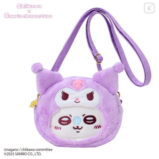 [Pre-order] Japan Chiikawa × Sanrio Pochette - Kuromi & Momonga - 1