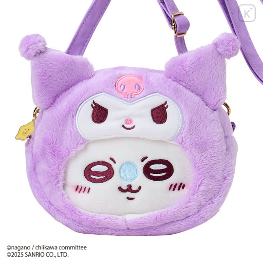[Pre-order] Japan Chiikawa × Sanrio Pochette - Kuromi & Momonga - 2