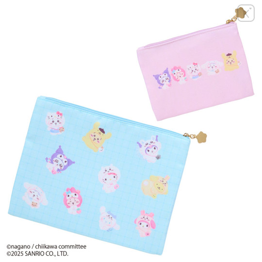 Japan Chiikawa × Sanrio Flat Pouch Set - 2
