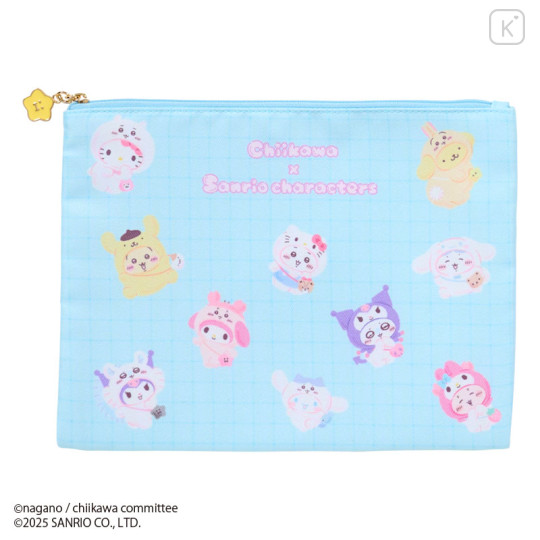 Japan Chiikawa × Sanrio Flat Pouch Set - 3