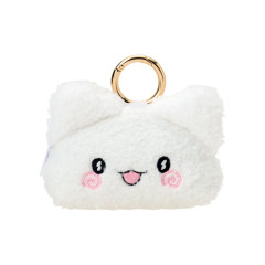 Japan Sanrio Softly Glowing Face Pouch with Carabiner - Hanamaruobake : Smiley