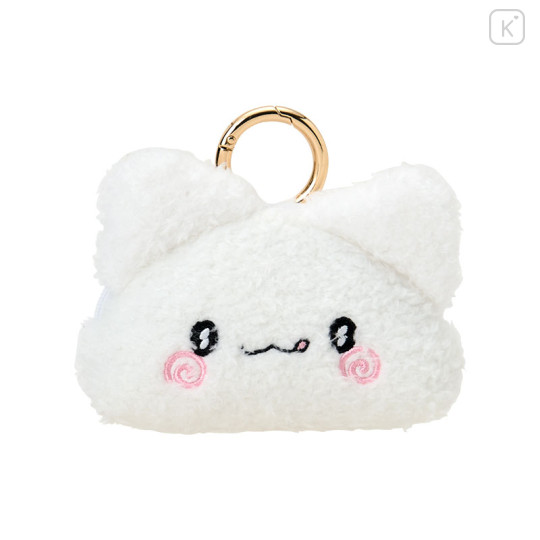 Japan Sanrio Softly Glowing Face Pouch with Carabiner - Hanamaruobake : Tongue Out - 1