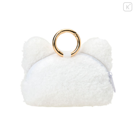 Japan Sanrio Softly Glowing Face Pouch with Carabiner - Hanamaruobake : Tongue Out - 2