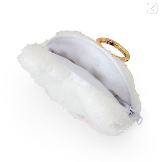 Japan Sanrio Softly Glowing Face Pouch with Carabiner - Hanamaruobake : Tongue Out - 3