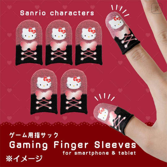 Japan Sanrio Gaming Finger Sleeves Set - Hello Kitty - 4