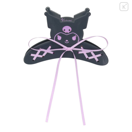 Japan Sanrio Hair Clip - Kuromi : Stylish Ribbon - 1