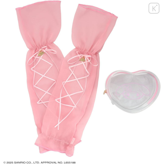Japan Sanrio Arm Cover with Pouch - My Melody : Stylish Ribbon - 3