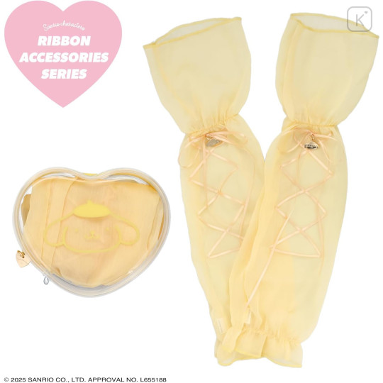 Japan Sanrio Arm Cover with Pouch - Pompompurin : Stylish Ribbon - 2