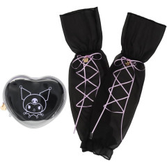 Japan Sanrio Arm Cover with Pouch - Kuromi : Stylish Ribbon