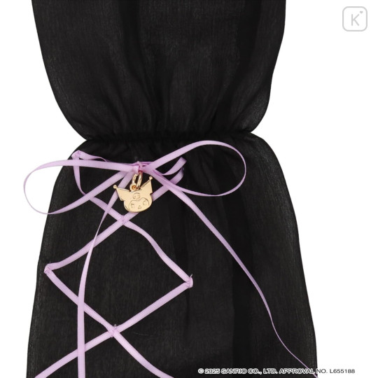 Japan Sanrio Arm Cover with Pouch - Kuromi : Stylish Ribbon - 4