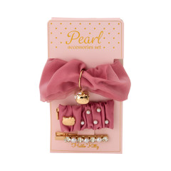 Japan Sanrio Pearl Hair Accessory Set - Hello Kitty