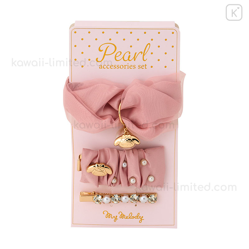 Pearl パンデイロ yumiy Japan Sanrio Pearl Hair Accessory Set - My Melody | Kawaii