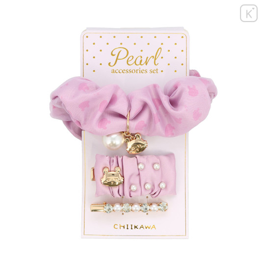 Japan Chiikawa Pearl Hair Accessory Set - Momonga - 3