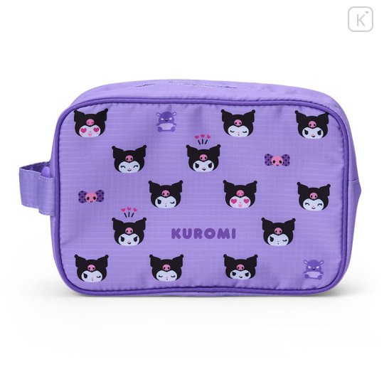Japan Sanrio Original Travel Pouch Set - Kuromi - 2