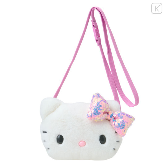 Japan Sanrio Original Kids Face-shaped Neck Coin Case - Hello Kitty - 1