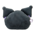 Japan Sanrio Original Kids Face-shaped Neck Coin Case - Kuromi - 3