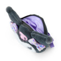 Japan Sanrio Original Kids Face-shaped Neck Coin Case - Kuromi - 4