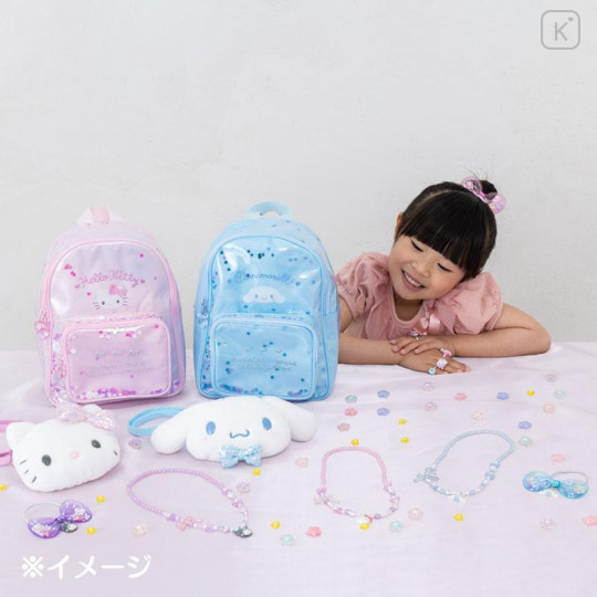 Japan Sanrio Original Kids Face-shaped Neck Coin Case - Kuromi - 6