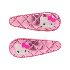 Japan Sanrio Original Hair Pin Set - Hello Kitty : Metallic Pink