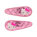 Japan Sanrio Original Hair Pin Set - Hello Kitty : Metallic Pink - 1