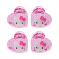 Japan Sanrio Original Mini Hair Clip Set - Hello Kitty : Metallic - 2