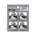 Japan Sanrio Original Mini Hair Clip Set - Hello Kitty : Metallic Sliver - 1