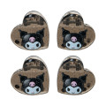 Japan Sanrio Original Mini Hair Clip Set - Kuromi : Metallic - 2