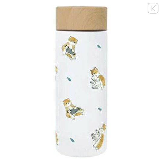 Japan Mofusand Stainless Steel Bottle 300ml - Cat & Polar Bear & Penguin - 1