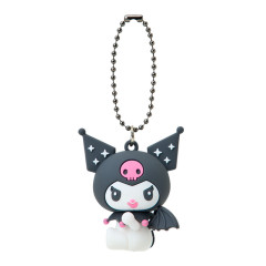 Japan Sanrio Mascot Keychain - Kuromi : Angel Black