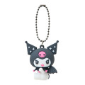 Japan Sanrio Figure Keychain - Kuromi : Angel Black - 1