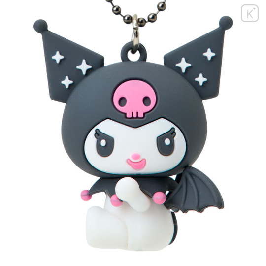 Japan Sanrio Figure Keychain - Kuromi : Angel Black - 2