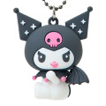 Japan Sanrio Mascot Keychain - Kuromi : Angel Black - 2