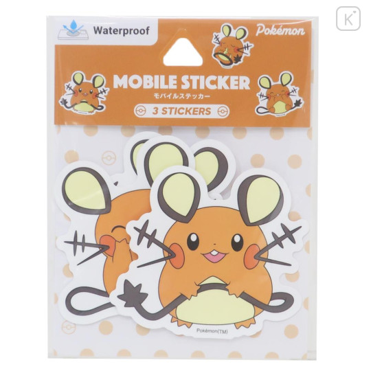 Japan Pokemon Mobile Sticker Set - Dedenne - 1