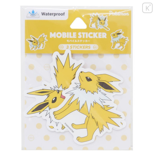 Japan Pokemon Mobile Sticker Set - Eevee Evolution : Jolteon - 1