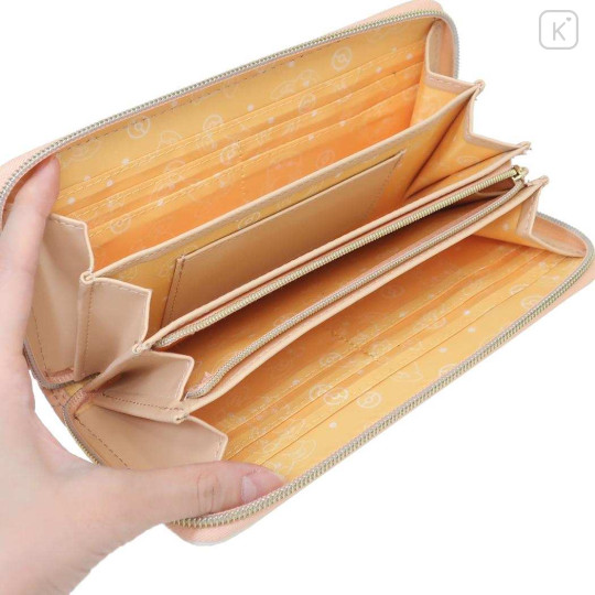 Japan Pokemon Long Wallet - Pawmi : Quilted Light Orange - 3