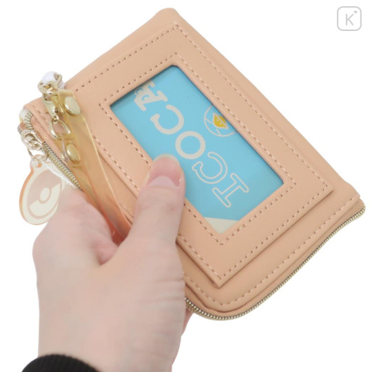 Japan Pokemon Pass Case Card Holder & Coin Case & Reel - Pikachu : Gradient Warm - 2