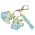 Japan Pokemon Acrylic Keychain 3 Charm - Pikachu : Gradient Cool - 1