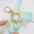 Japan Pokemon Acrylic Keychain 3 Charm - Pikachu : Gradient Cool - 2