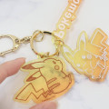 Japan Pokemon Acrylic Keychain 3 Charm - Pikachu : Gradient Warm - 2