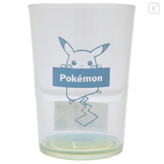 Japan Pokemon Clear Plastic Tumbler - Pikachu : Gradient Cool - 1