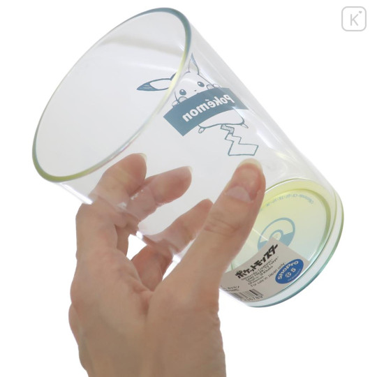 Japan Pokemon Clear Plastic Tumbler - Pikachu : Gradient Cool - 2