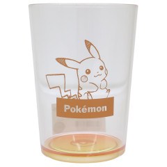 Japan Pokemon Clear Plastic Tumbler - Pikachu : Gradient Warm