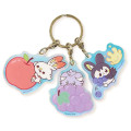Japan Pokemon Acrylic Keychain 3 Charm - Espurr & Scorbunny & Emolga : Pokepeace Fruit - 1
