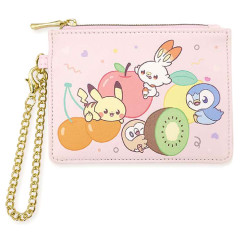 Japan Pokemon Pass Case Card Holder & Coin Case - Pokepeace Fruit Pink