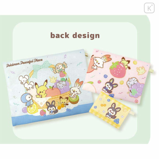 Japan Pokemon Flat Pouch Set - Pokepeace Fruit - 3