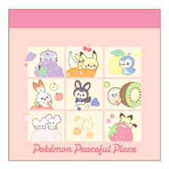 Japan Pokemon Square Memo Pad - Pokepeace Fruit