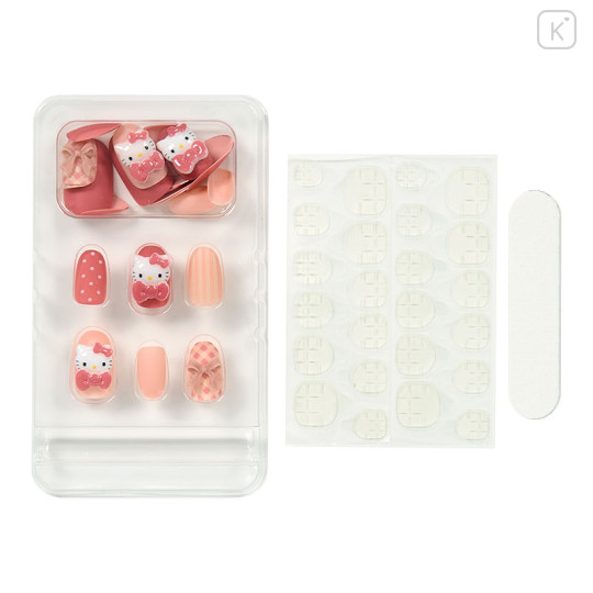Japan Sanrio Nail Tips - Hello Kitty : Plaid - 2