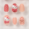 Japan Sanrio Nail Tips - Hello Kitty : Plaid - 3